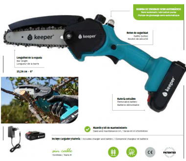Sierra eléctrica inalámbrica KEEPER KP6