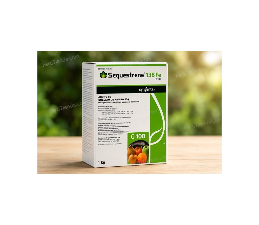 Sequestrene 138 Fe G100 1 Kg – Quelato de Hierro EDDHA para Clorosis Férrica