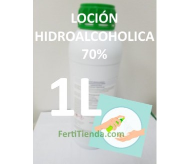 Loción hidroalcoholica 70% manos, 1L