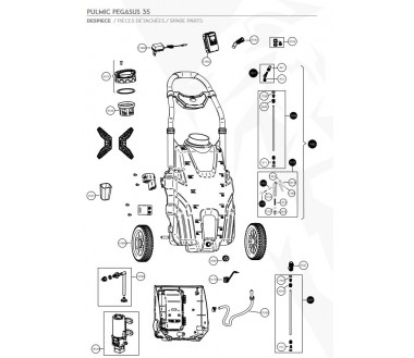 Pulverizador eléctrico PEGASUS 35 L carro precio