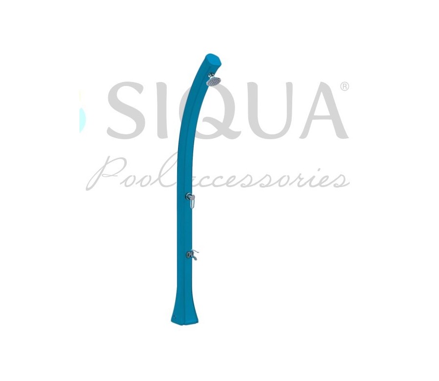 Siqua ducha solar en pcv azul. FertiTienda