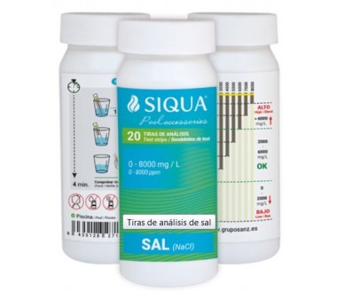 Siqua 20 tiras analisis sal